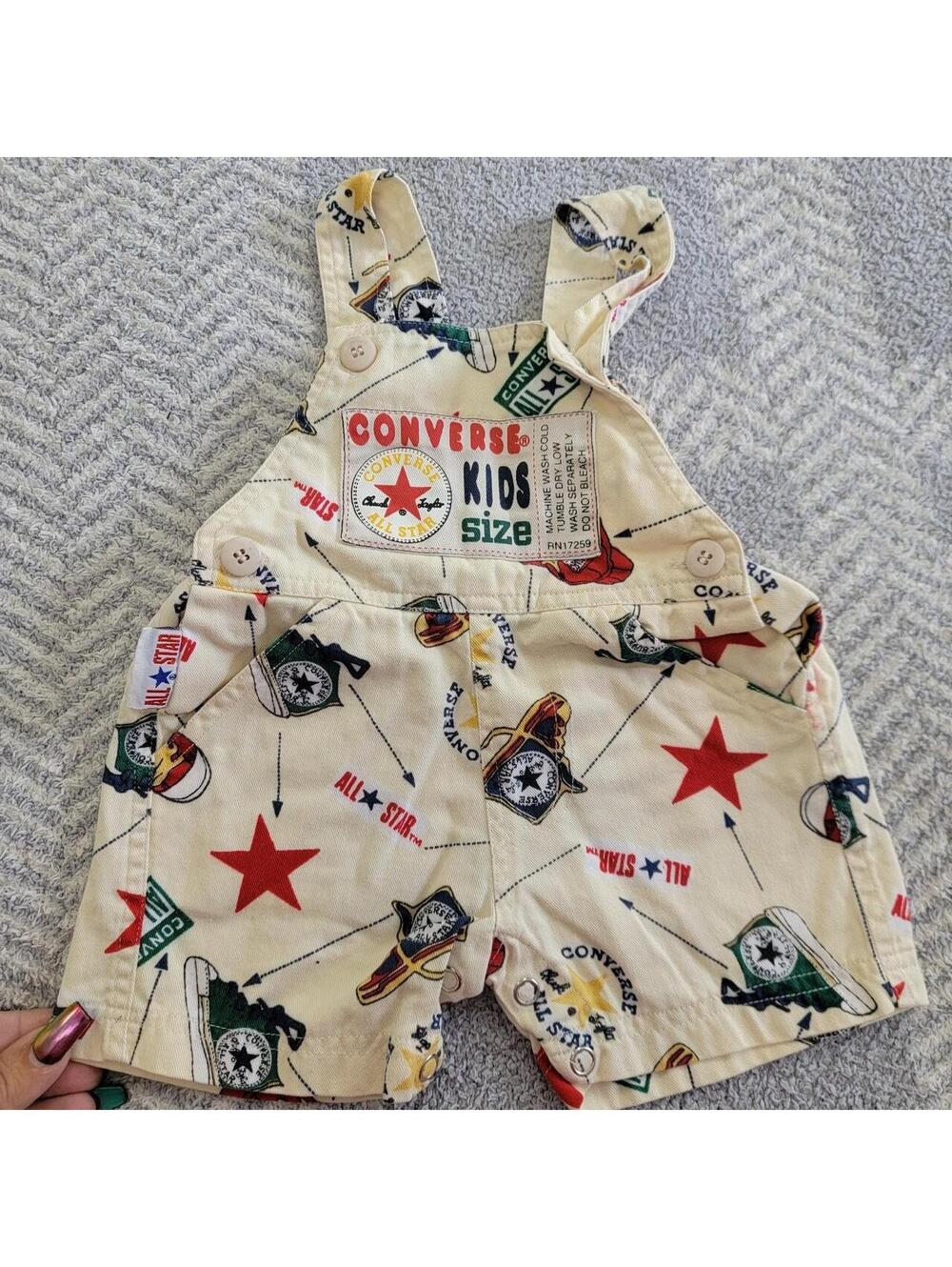 Converse Kid's Cream and Multi Dungarees-overall